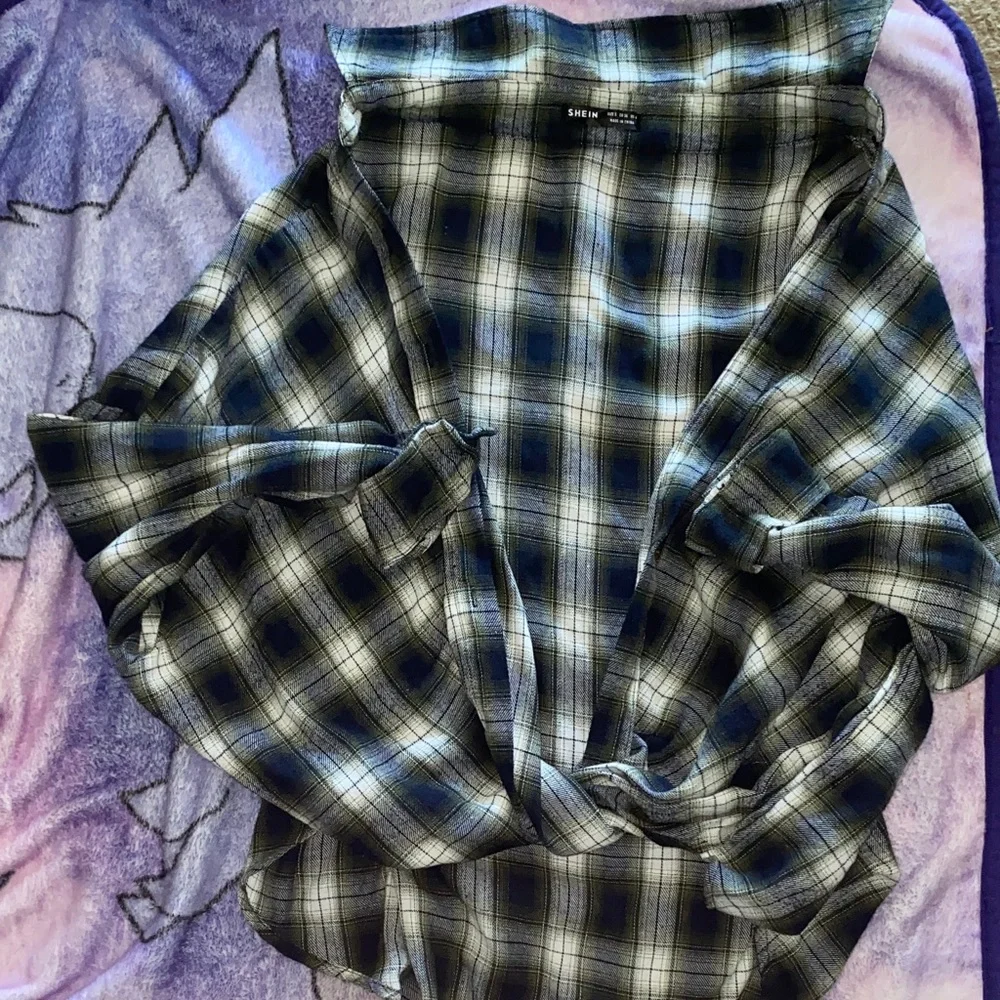 Plaid Button-Up Shirt - Picture 1 of 5